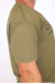 Duncan arm olive green t-shirt sleeve sports upper body 0006.jpg